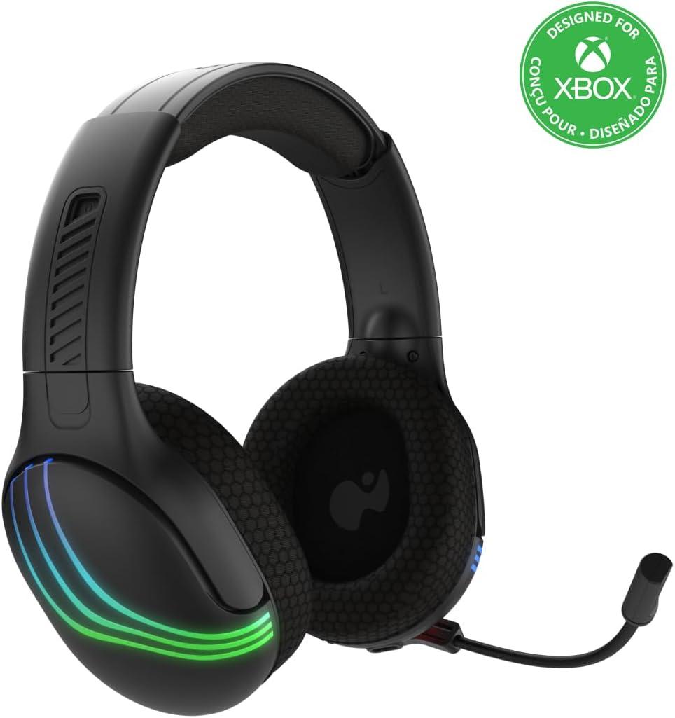 PDP Afterglow Wave Wireless Headset with Mic for Xbox Series X|S, Windows 10/11 PC, Compatible with PlayStation PS5/PS4 and Bluetooth, Black