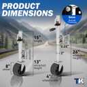 8-inch Wheel Trailer Jack, 13" Vertical Movement, 2000 lbs, for RV, Boat, Trailer and More