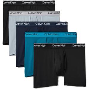 Calvin Klein Men's Micro Stretch 5-pack Boxer Brief (2 Black, 1 Teal Marine, 1 Shoreline, 1 Sleet) S