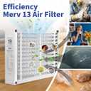2 Pack 16x25x5 Furnace Filter Replacement Compatible with Lennox X6670 HCF16, MERV 13, Pleated HVAC, Foldable Design Easy Installation