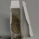 Amyhill 60 Pieces 1.26 Inch Metal Drapery Curtain Rings Hanging Rings with 60 Pieces Metal Curtain Pin Hooks for Drapes Window Door Shower(32 mm,Gold)