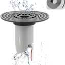 Odor-Proof Shower Drain Plug with Magnetic Backflow Preventer, Hair Catcher, and Variable Diameter Washers, Fits drains, sewers, and Pipes with Inner diameters from 1.5" to 3.9"