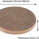 Extra Large Round Cat Scratcher Refill Pads - 15.7 Inch Diameter, 1 Inch Thick, Cardboard Scratching Board Replacement for Cats, 4 Pack