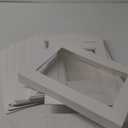 10pcs 19x14x5 Half Sheet Cake Boxes with Window Rectangle 1/2 Sheet Bakery Boxes for Pastry Baking Cake, Cupcakes, Donuts, Cookies, Pie Treat Packaging White Large