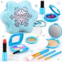 Pretend Makeup Kit for Toddlers 3-5, Kids Play Makeup Set for Girls 3-4 4-6, Frozen Toddler Fake Make Up Toys with Purse, Princess Birthday Valentines Gift for Little Girls 3 4 5 6 Year Old