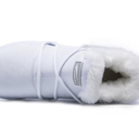 ONEMIX Winter Shoes Women Suede Leather Hairy Outdoor Warm Running Shoes Sneakers Sport Shoes Winter Boot (1205, Greyish White40)