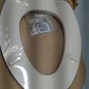 Mayfair Padded Toilet Seat, Cushioned Soft Vinyl over Wood Core Seat, Secure Hinges, Easy Clean, Made in USA, Elongated, Bone