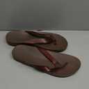 ONCAI Womens Flip Flops For Women Comfortable Strap Yoga Mat Non-Slip Women's Thong Sandal Casual Summer Beach Slippers With Arch Support (8, Brown)