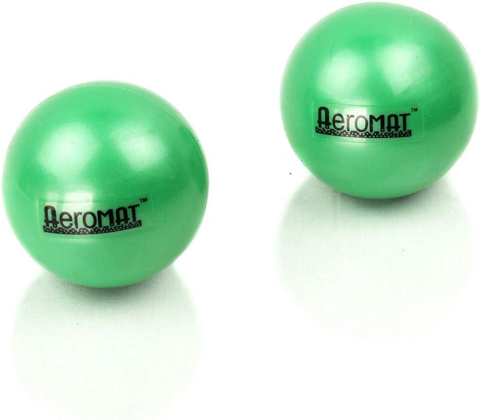 AEROMAT Mini Weight Balls - Come in Pairs - 3.5" Diameter - Intended for Strength Training /Rehabilitation Exercises, 1 Pounds 