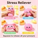 Pink Dumpling Squishies New Mystery Squishies Dumpling with Box Stress Relief Balls Sensory Toys Desk Squeeze Toys Gift