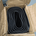 Front Door Mat Indoor Outdoor Entrance, 48" x 96" All-Season Heavy Duty Waterproof Doormat, Non-Slip Absorbent Entryway Mat, Easy to Clean, Low Profile Commercial Floor Mat for Indoor Outdoor (Black Double Stripes)