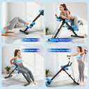 RELIFE REBUILD YOUR LIFE AB Workout Machine Adjustable Ab Trainer Machine Foldable Ab Cruncher Strength Training Equipment for Home Gym, Full Body Workout Equipment 440 LBS