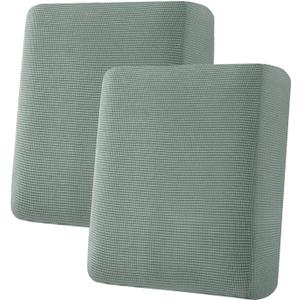 H.VERSAILTEX Super Stretch Stylish Cushions Covers/Furniture Cover Spandex Jacquard Small Checked Pattern Super Soft Slipcover Washable Individual (2 Cushion Loveseat, Sage)