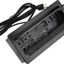 Tabletop Multimedia Connectivity Box with 4 AC Power+2 HDMI+2 RJ45+1 USB3.0 Port +1 USB-C +2 Audio with 5.58ft Power Cord for Conference Room(Black)