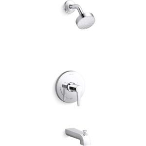 Kohler K-TS97074-4Y-CP Pitch Rite-Temp Bath and Shower Trim Kit, 2.5 GPM, Polished Chrome