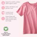 Butterblu Taylor 5-Pack Toddler Short Sleeve T-Shirts 100% Organic Cotton for Toddler Boys and Girls (Gold)