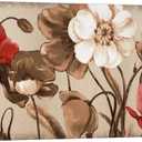 Artmyharbor Red and Brown Flowers Painting on Canvas Vintage Wall Art Bedroom Wall Decor Blossom Floral Picture Home Kitchen Living Room Decoration