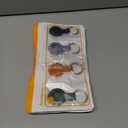 3 x AirTag Holder with Keychian, Compatible with Apple Airtags, Durable Silicone Protective Case for Airtag, Anti-Scratch & Keychain Attachment (Black+Lavender Grey+Dark Green+Brown)