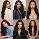 28 Inch Body Wave Full 13x4 Lace Frontal Virgin Human Hair Wigs Black 13x4 HD Lace Front Wigs Human Hair for Women 200% Density 12A Brazilian Human Hair Pre Plucked With Baby Hair