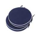 Outdoor Bistro Chair Cushions Set of 2, Waterproof 15 inch Round Seat Cushions with Ties for Patio Deck Furniture
