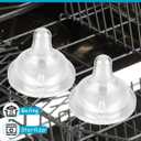 2 x Silicone Nipple for Gulicola Natural Glass Bottle, Medium Flow Nipple Level 2, 3 m+, 4 Count