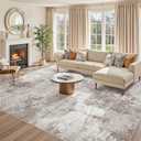 Amazon.com: 5x7 Washable Living Room Rug: Non-Slip Modern Abstract Area Rug for Bedroom Dining Room, Soft Low Pile Carpet Suitable for Families with Children, Brown : Home & Kitchen