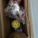 Zdgao Pickleball Net for Driveway with 22FT Regulation Size Pickleball Net, 4 Outdoor Pickleballs and Carry Bag, Weather Resistance Strong Steel Frame (Orange)