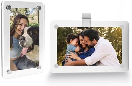 KSXLIUC Car Sun Visor Photo Holder, Universal Magnetic Photo Clip, Decorate Your Car Visor Clip with Personality(Transparent, 2.8x4.7)