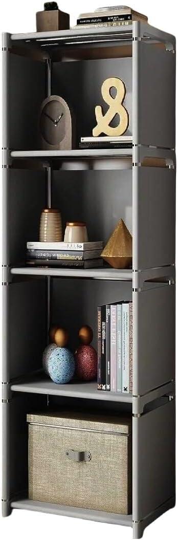 RIIPOO Storage Cubes Organizer Shelves, 4 Cube Bookcase Bookshelf for Bedroom Closet Small Spaces, Cube Storage Organizer Shelf for Kids Clothes Nursery