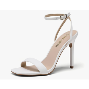 DREAM PAIRS Women’s High Stilettos Open Square Toe Ankle Strap Heels Sexy Comfort Strappy Dress Shoes Wedding Bridal Pumps Sandals
, size -7.5
