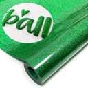 Green Glitter Puff Vinyl Heat Transfer - 12" x5ft 3D Puff HTV Vinyl, Glitter Puffy Iron-On for Fabrics, Perfect for T-Shirts, Bags, Pillows, Compatible with Cricut & Cameo
