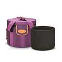 TOPFUND Purple Heavy Duty Crystal Singing Bowl Carrying Case 8 inch with Sponge Padded Sleeve 6"