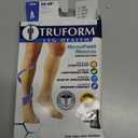 Truform 20-30 mmHg Compression Stockings for Men and Women, Knee High Length, Open Toe, Beige, Large
