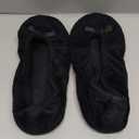 isotoner Women's Diamond Microterry Ballerina Slippers (9.5-10.5, Black Chevron)