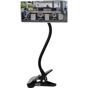 Adjustable Clip-On Wide Angle Security Mirror, Rear View Privacy for Office Desks & Cubicles - 6.7"x3" 1PCS