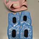 REVIX Wisdom Tooth Ice Pack Wrap with 3D Sewing Design Face Ice Wrap for Jaw, TMJ, Oral Discomfort, Teeth Removal and Dental Implants, Super Snug Fit with 4 Hot Cold Packs Reusable, Pink