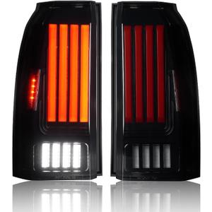 LED Tail Lights Assembly Fit for GMC Yukon and Yukon XL 2015-2020, LED Tube Rear Brake Lamp Taillight Assembly,Black Housing Smoke Lens