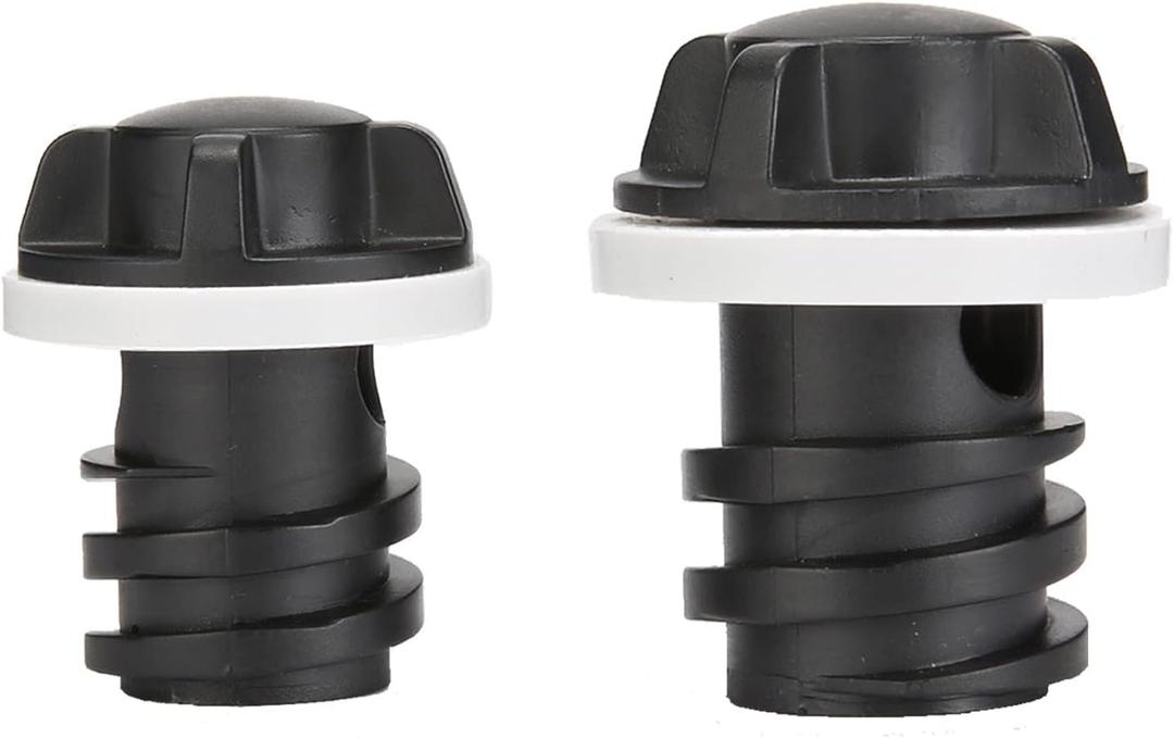 2 Pack Drain Plugs for RTIC Coolers, Large & Small Cooler Drain Plugs Compatible with RTIC 20QT, 45QT, 65QT Coolers with New Two Drains