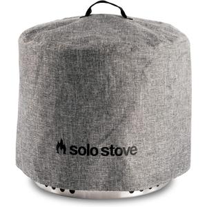 Solo Stove Bonfire Shelter - Weather-Resistant Round Cover for Solo Stove Bonfire Fire Pit and Accessories - PVC-Coated Polyester with Aluminum Reinforcement - Year-Round Protection (Gray)