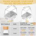 24PCS Rectangular Chair Leg Floor Protectors, Furniture Sliders, Non-Slip Felt Furniture Pads for Hardwood Floors, Silicone Cap Covers to Protect Floors,(Fit L :1.34-1.57", W: 0.87-1.18")