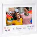 Malden International Designs Porta-Retrato Branco I Love Us