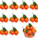 10 Clusters Artificial Mini Orange Simulation Decorative Tangerine Kitchen Table Fake Orange Realistic Artificial Fruit Oranges Faux Fruit for Home Party Kitchen Festival Decor