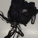 Lilosy Sexy Stocking Rhinestones Heart Garter Underwire Floral Mesh lace Sheer Babydoll Lingerie Teddy Bodysuit Skirt Set (Large, Black)