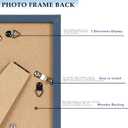 5x7 Picture Frame with 4x6 Mat, Display 4x6 with Mat or 5x7 Without Mat, Wood 5 by 7 Photo Frame, 5 x 7 Frame for Wall Hanging and Tabletop Display, Navy Blue