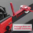 Chainsaw Bar Rail Closer Tool, Cast Iron Steel Chainsaw Bar Rail Tightening Repair Tool, Adjustable Chainsaw Accessories for Chain Grinding, Fits Different Gauge Accessories Bars(Red)