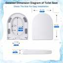 Soft Close Toilet Seat, Quick Release PP Replacement Seat Elongated D Shape