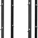 RIVECO 19 Adjustable Depth 42U Server Rack 4 Post Rack with Load-Bearing Casters Support Up to 1700LBS for Networking Equipment Black