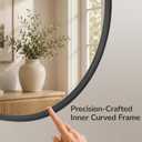 USHOWER Round Bathroom Mirror 36 Inch Black Circle Mirror Over Sink Vanity