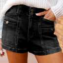 Astylish Women's High Waisted Shorts Jean Stretchy Casual Fashion Trendy Double Button Fly Denim Shorts