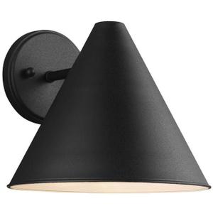 Sea Gull Lighting 8538501-12 Crittenden One Outdoor Wall Lantern Outside Lighting, Black Finish